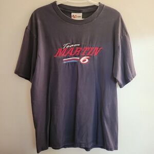 Nascar Team Martin Mark Martin Short Sleeve T-Shirt Size Large Blue Chase